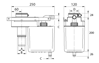 Vetus FS5116 Kraftstoffspritzwasser-Überlaufstop 51 mm