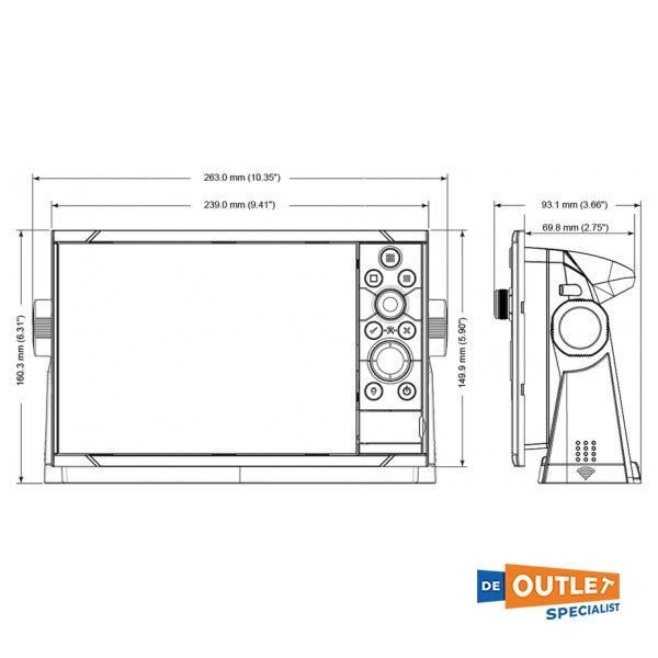 B&G Zeus3 7 7 inch multifunctionele touchscreen kaartplotter 12/24V