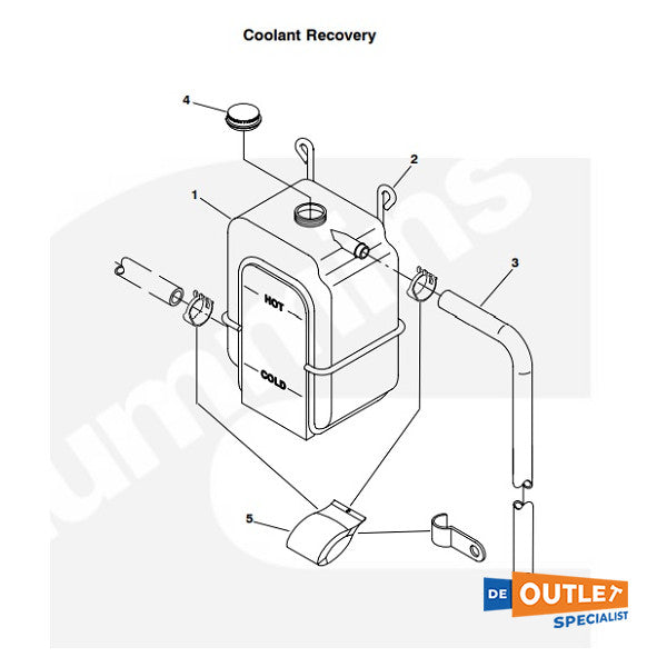 Kit de botella de recuperación de refrigerante marino de Cummins - 0130-3574