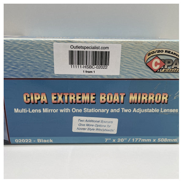 Miroir de bateau réglable CIPA Extreme 7 x 20 pouces - 02022