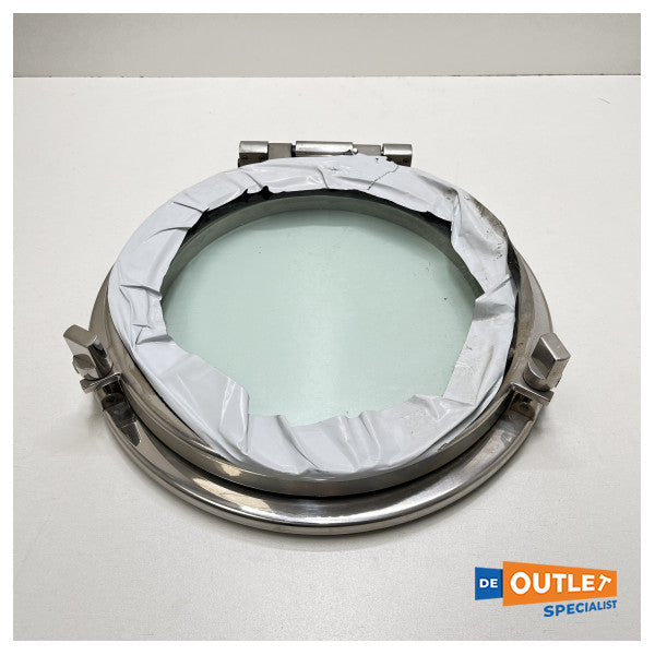 Parema porthål i rostfritt stål öppningsdiameter 350 mm satinerat glas