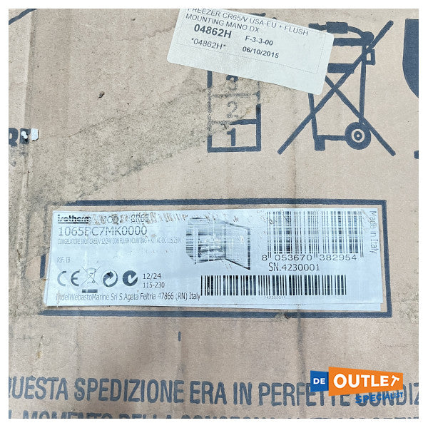 アイソサームCR65 65Lコンプレッサーフリーザー ステンレス鋼 12/24V - 1065BVC7MK0000