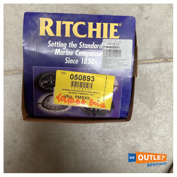 Ritchie FN-203 bussola a liquido da incasso nera 12V