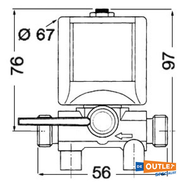 Електроклапан Osculati для палива 12В - 1740112