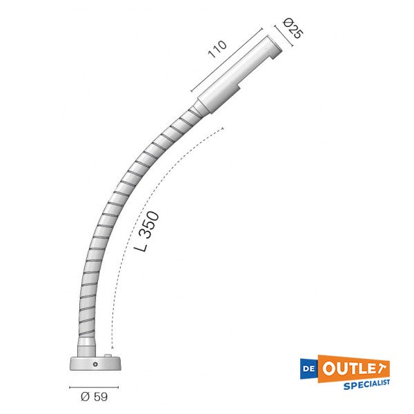 Foresti & Suardi 7585.C.3500 Lampe de lecture flexible LED 12/24V