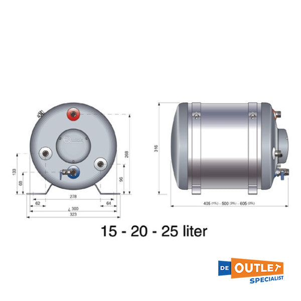 Quick BX 15L bojler od nehrđajućeg čelika 1200W / 230V - FLBX1512S000A00