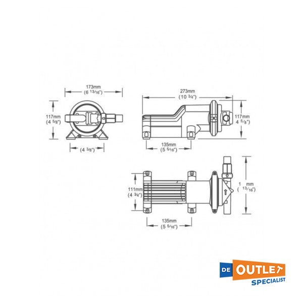 Whale Germper 220 12V waste water pump 19l/min - BP1552