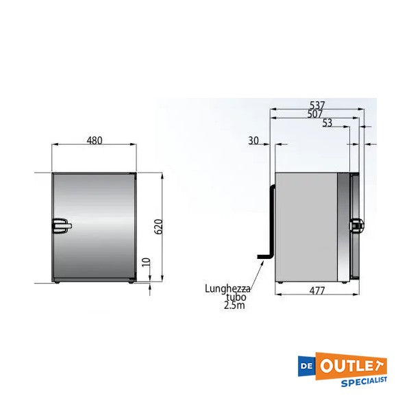 Frigonautics FR80AC 80L FRIGETS DE COMPRESSEUR D'ACIER SOINDLEMENT