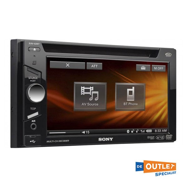 Sony XAV-62BT eingebauter DVD-Player mit 6,1-Zoll-Display