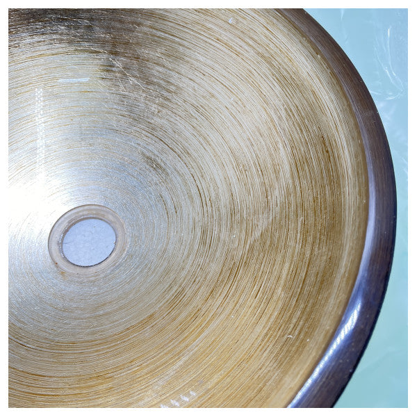 Lavatório Boxart com acabamento dourado e cuba de 420 mm - 7510