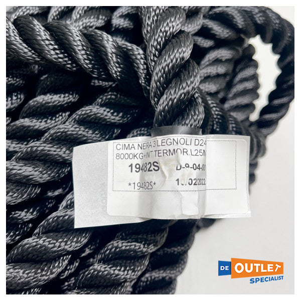 Line for moor 24 mm black 25 meters