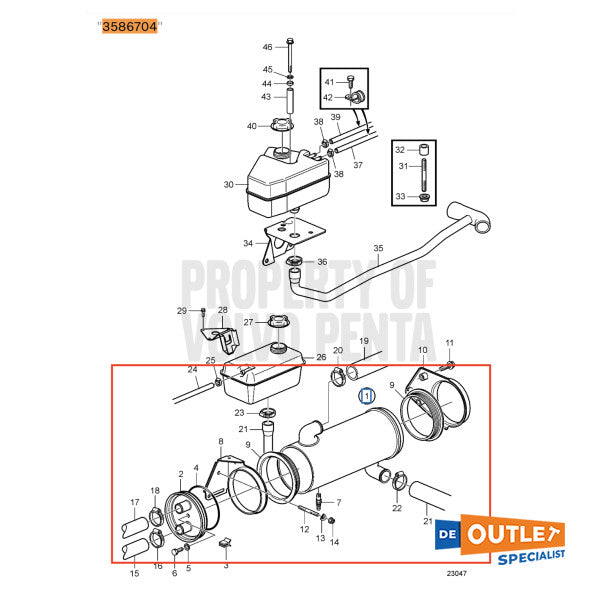 Volvo Penta TAMD31M Échangeur de chaleur utilisé - 3586704