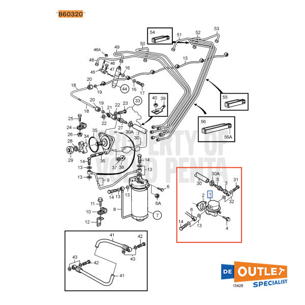 Volvo Penta TAMD31M brandstof opvoerpomp used - 860320