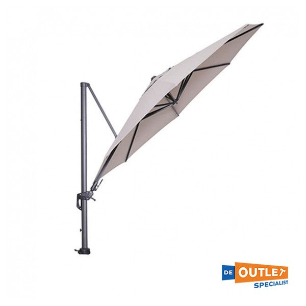 Garden Impressions Hawaii zweefparasol rond 350 cm carbon/sand