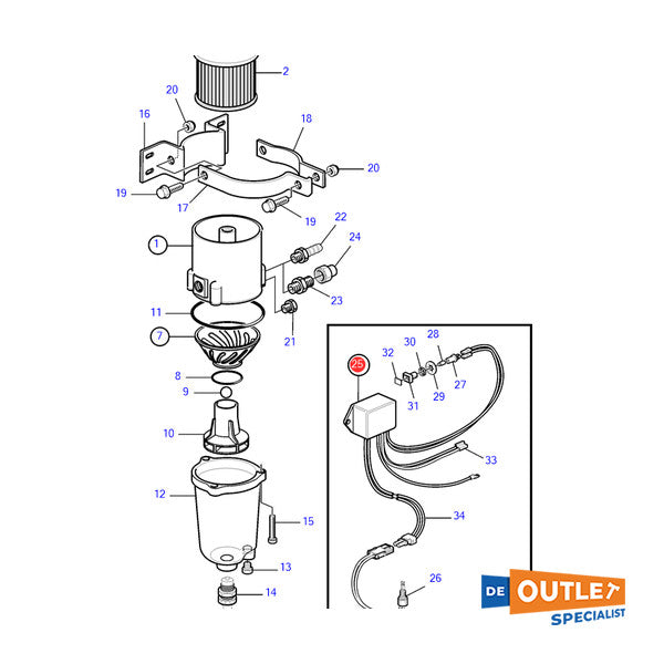 Датчик / детектор рівня палива Volvo Penta - 1140700