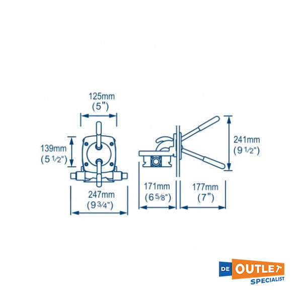 Whale gusher mk III manual hand bil pump 37l/min - bp9013b