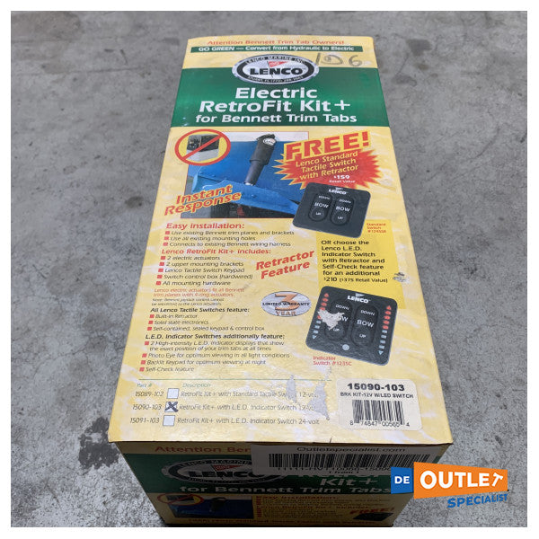 Κιτ Lenco RetroFit με διακόπτη ένδειξης LED + ελεγκτή 12V - 15090-103