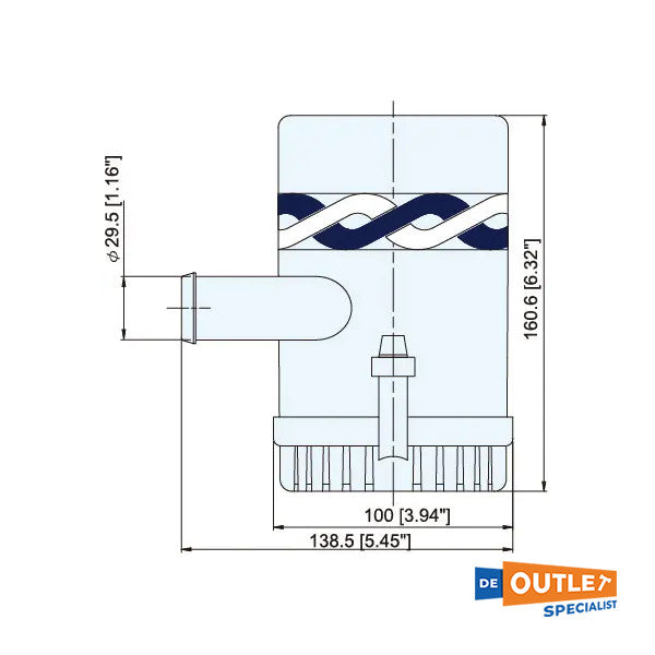 TMC R18 2000 GPH HAUTE CAPACITÉ 24V POMPE BILD BLANC - 503-1820012