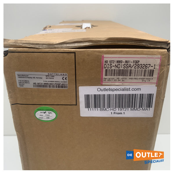 Hatteland HD 19T21 MMD-MA1 舶用タッチスクリーンディスプレイ 19インチ 230V｜24V