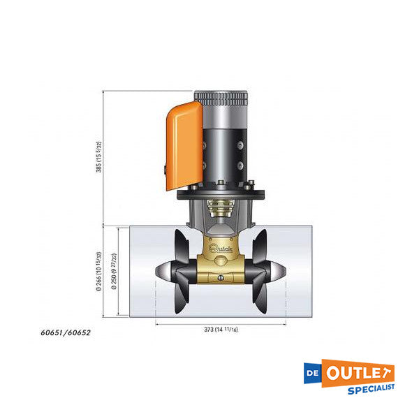 Quick BTQ 250 mm | 140 kgf | 24 V Electric Bow Thruster - FGBT2514024