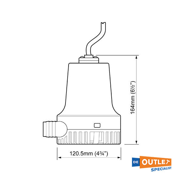 Whale Orca 2000 Electric Bilpump 24V 126 l Min - BE2004