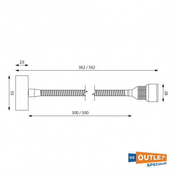 Prebit Flex 01 mat chroom 24V interieurverlichting