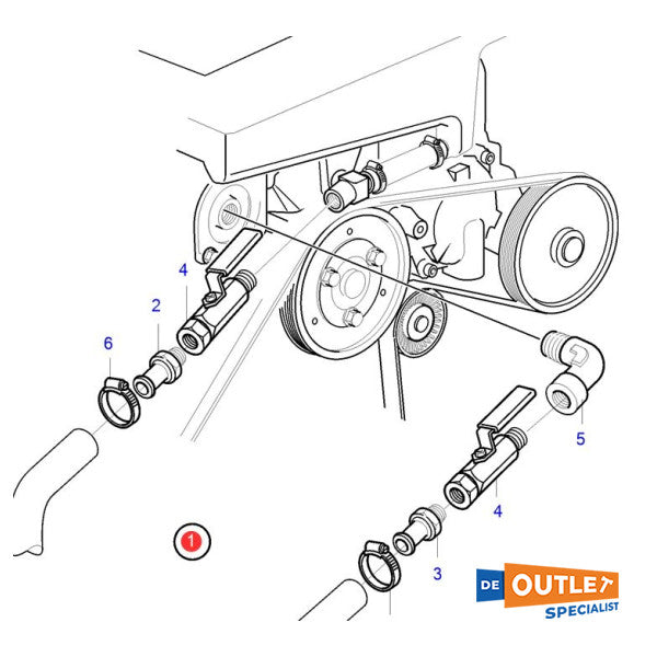 Volvo Penta Heißwasserauslass-Kit - 21145832