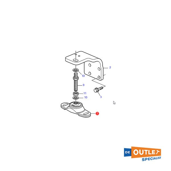 Volvo Penta D4 / D6 Engine Support damper - 21153352