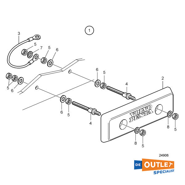 Volvo Penta IPS500 / 600 Kit anódico - 21211794