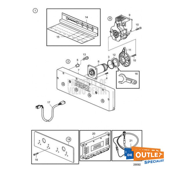 Volvo Penta IS750 interceptor kit complete - 21875623