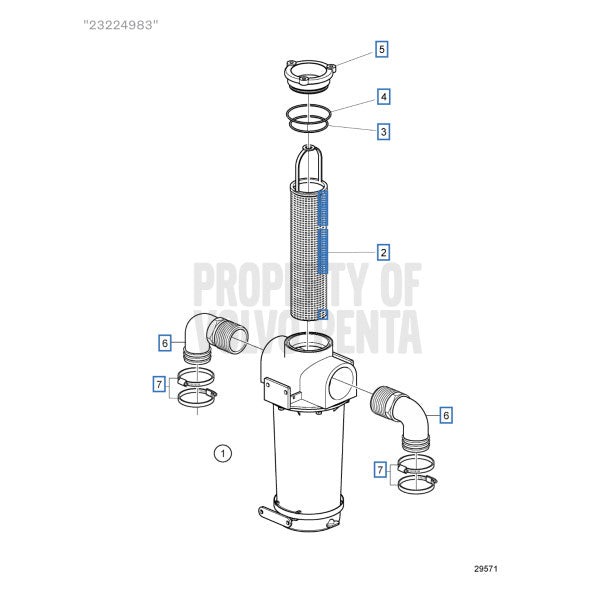 Volvo Penta 2,5 pouces d'agrément de mer | Kit de filtre - 23224983