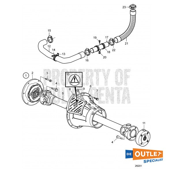 Volvo Penta DPI Jack Taft Shield Kit - 23398503