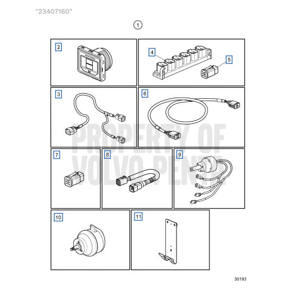 Volvo Penta EVC Lenkungskontrollhelmstation Kit - 23407160