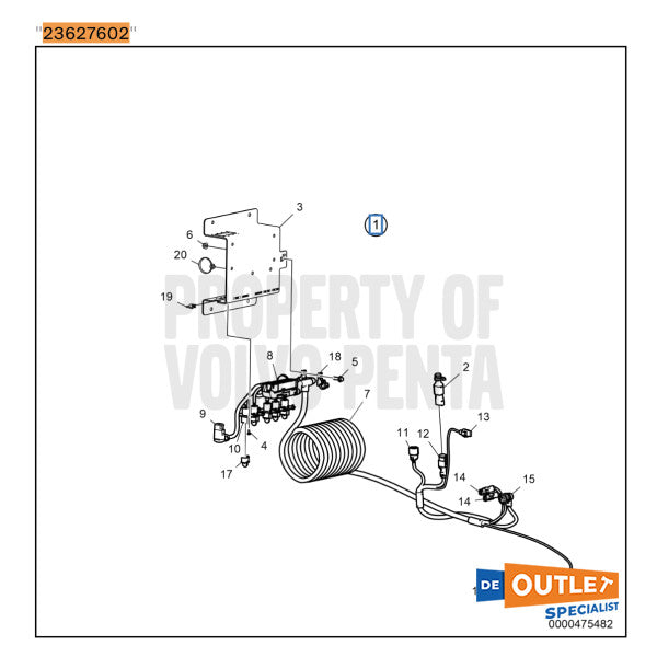 Volvo Penta IPS EVC 2.0 Cable Loom Black - 23627602