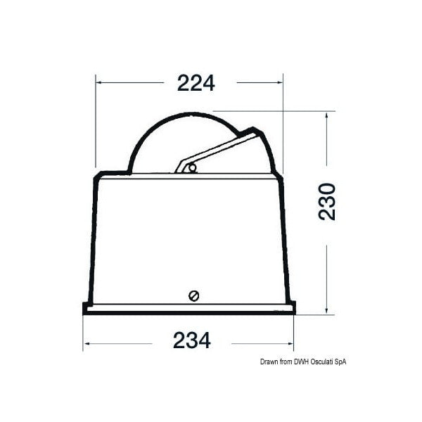 Riviera B6 / W2 6 pouces Black Liquid Compass 24V - 25.003.00