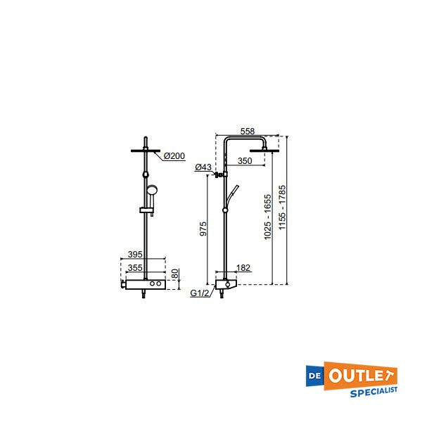 Qisani Rainshower SmartControl Continental Puch System - 253747