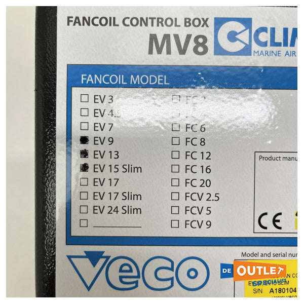 VECO CLIMMA V8-EVA9-EVA13-EVA15S Unidad de control de van para ventilador-MV8EV913