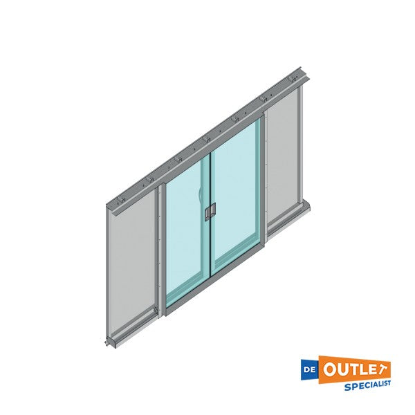 Opacmare 2P74.12 two wing stainless steel opening door 2740 x 1977 mm