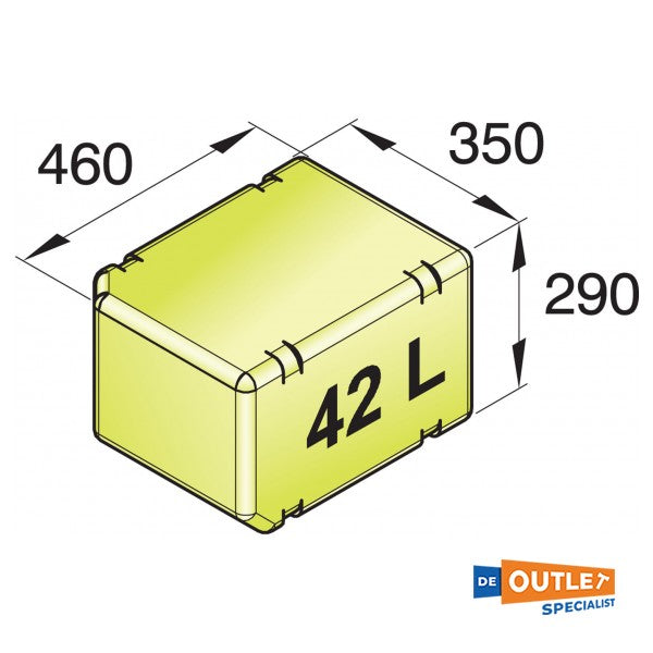 Vetus wtank42 42l réservoir d'eau potable en plastique