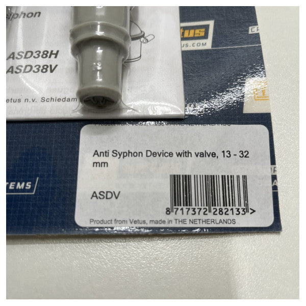 Dispositif anti-siphon Vetus avec vanne 13 - 32 mm - ADSV