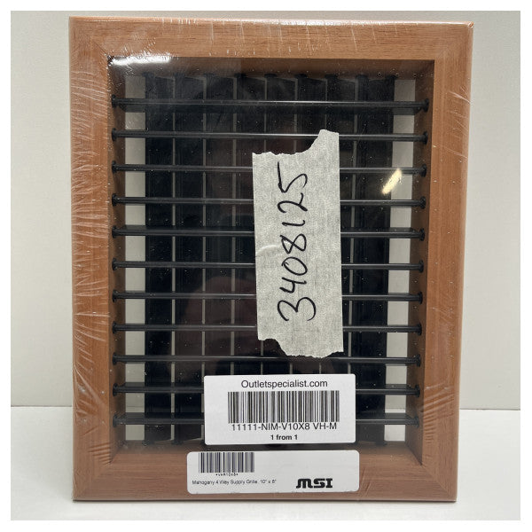 Dometic MSI 10 x 8 pollici griglia di uscita del climatizzatore Mogano - V10X8 VH-M