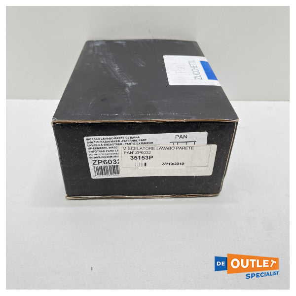 Zucchetti væghængt blandingsbatteri i rustfrit stål - ZP6032