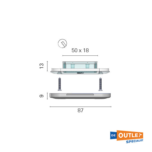 Осветление за палуба от неръждаема стомана Foresti Suardi draco - 5715.I.3200