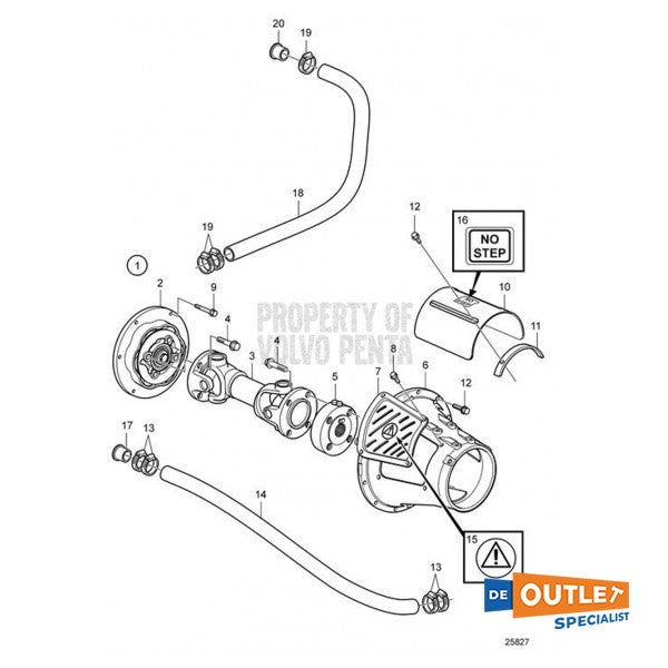 Volvo Penta Propeller Shaft 742 mm - 3818288