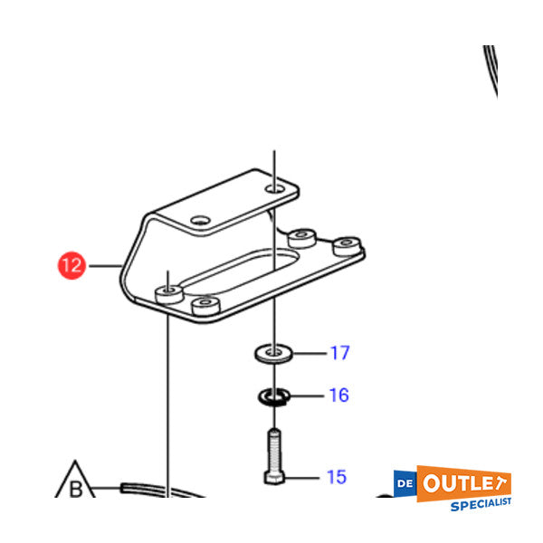 Volvo Penta Bracket for ACP - 3863309