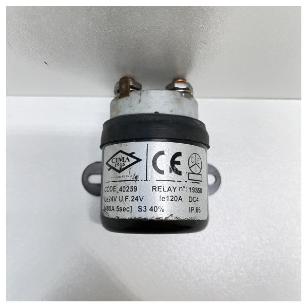 Cima solenoid schakelrelais 24V | 120A - 40259