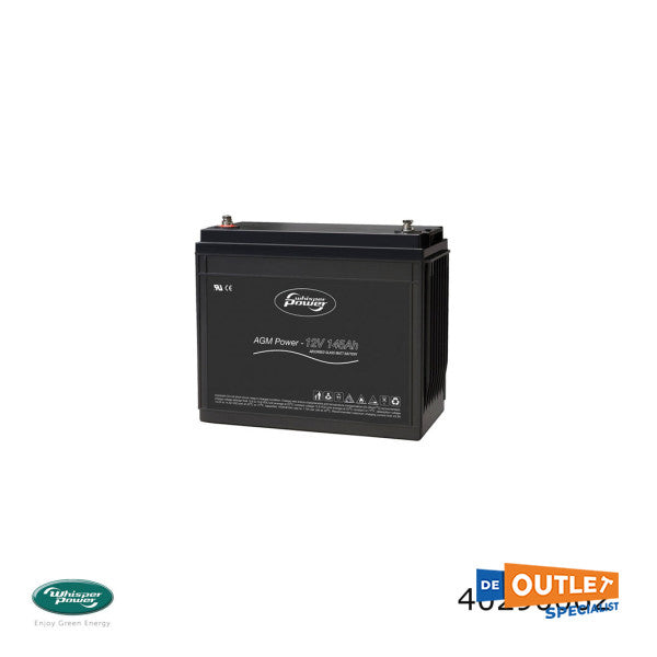 Whisper Power Maintenance - Batterie AGM libre 12V - 145 AH - 40290062