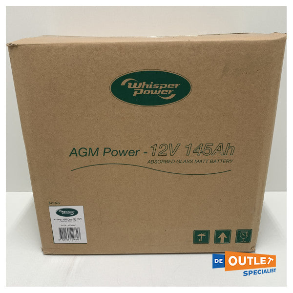 Whisper Power Maintenance - Batterie AGM libre 12V - 145 AH - 40290062