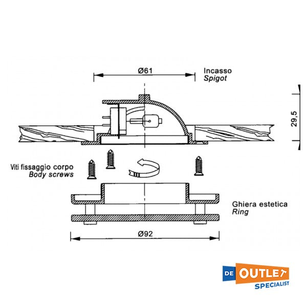 Foresti Suardi Chrome Downlight LED G4 12 / 24V