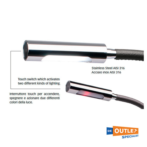 Quick Califfa adjustable LED reading lamp Chrome 12/24V